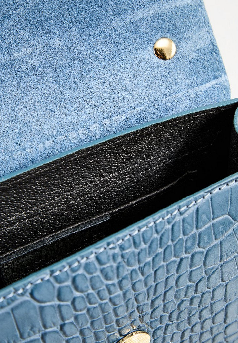 Lily Croco Handbag - Blue