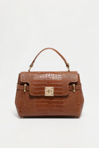 Bolso de Mano Swan Croco - Camel