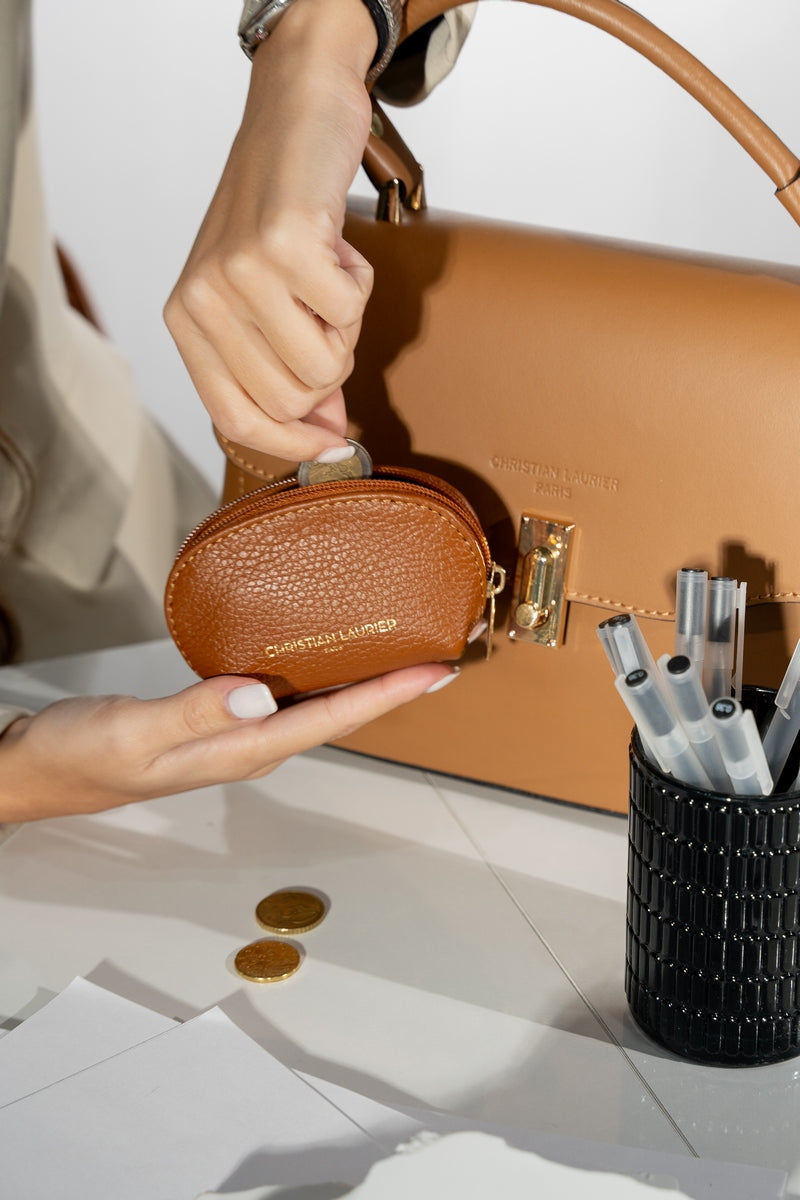 Nika Croco Purse - Camel