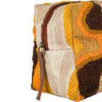 Embroidered Pattern Makeup Bag - Yellow