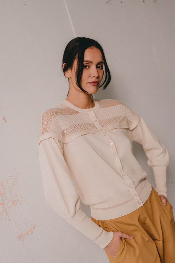 Gilet - Cléo - Meringue