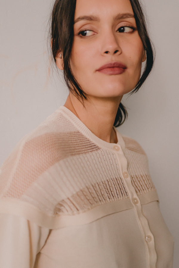Gilet - Cléo - Meringue
