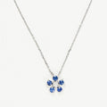 "Clematis" Necklace D0.03/1 S0.40/5 - White Gold