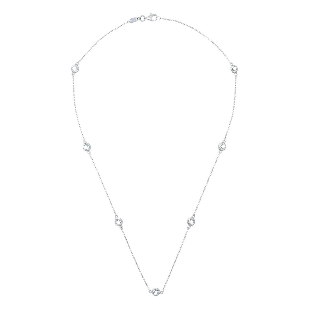 Collar "Sol" D0.22/7 - Oro blanco 375/1000
