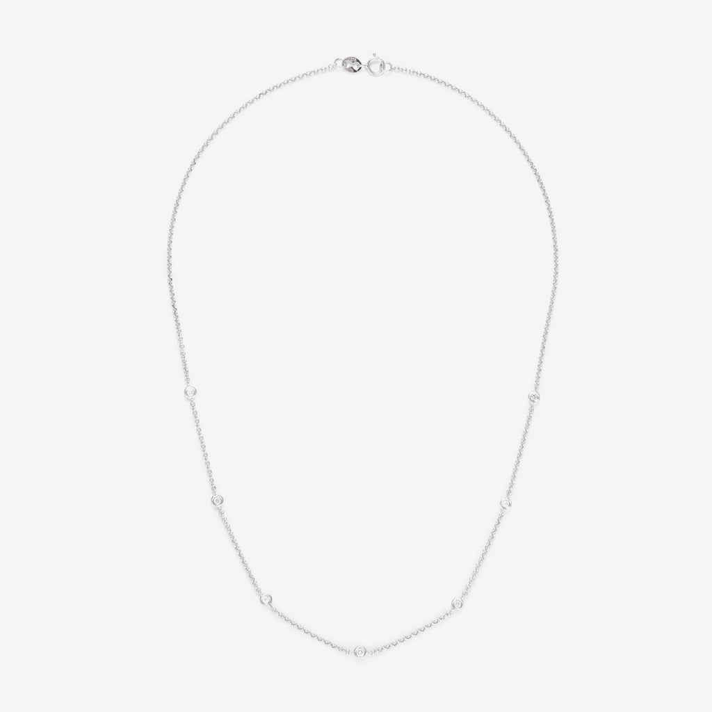 Collar "Sol" D0.22/7 - Oro blanco 375/1000