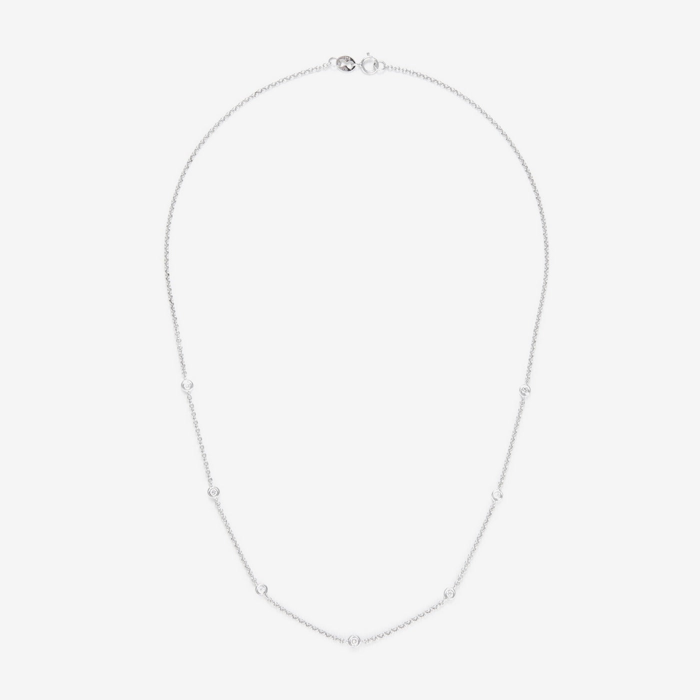Collar "Sol" D0.22/7 - Oro blanco 375/1000