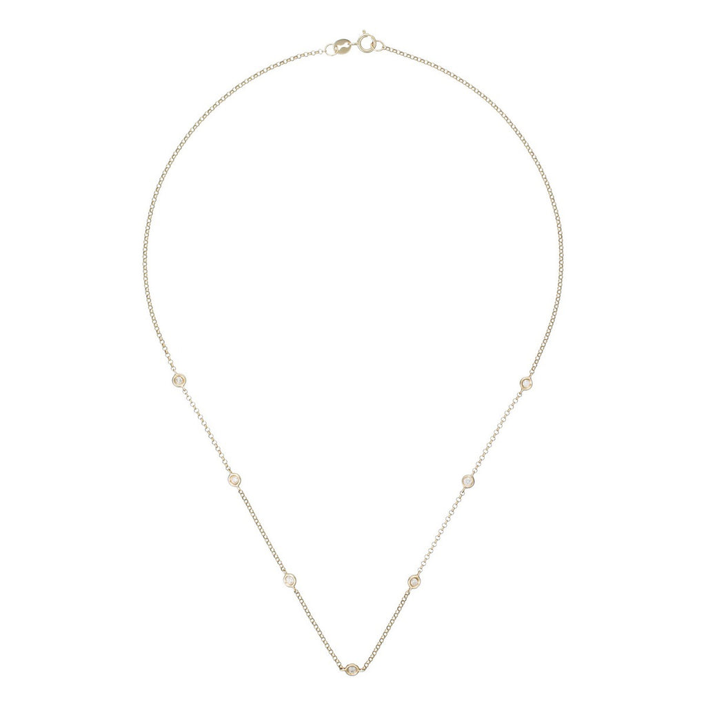 "Sunshine" Diamond Necklace 0.22/7 - Yellow Gold