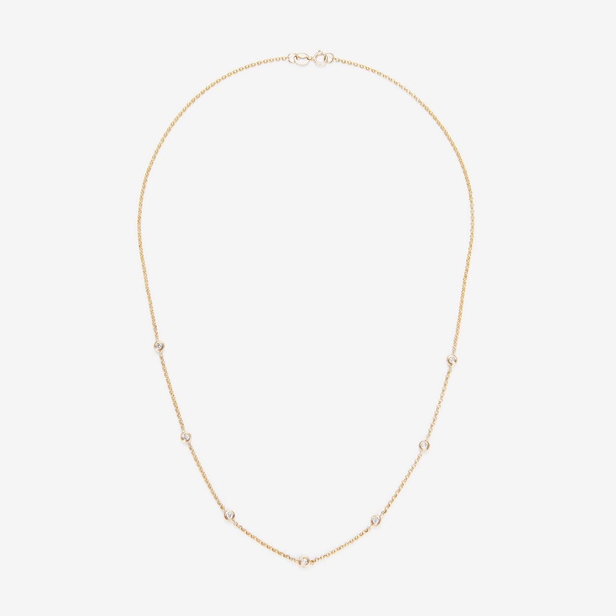 "Sunshine" Diamond Necklace 0.22/7 - Yellow Gold