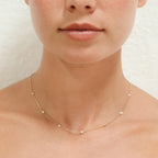 "Sunshine" Diamond Necklace 0.22/7 - Yellow Gold