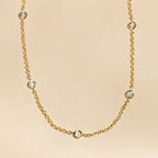 "Sunshine" Diamond Necklace 0.22/7 - Yellow Gold