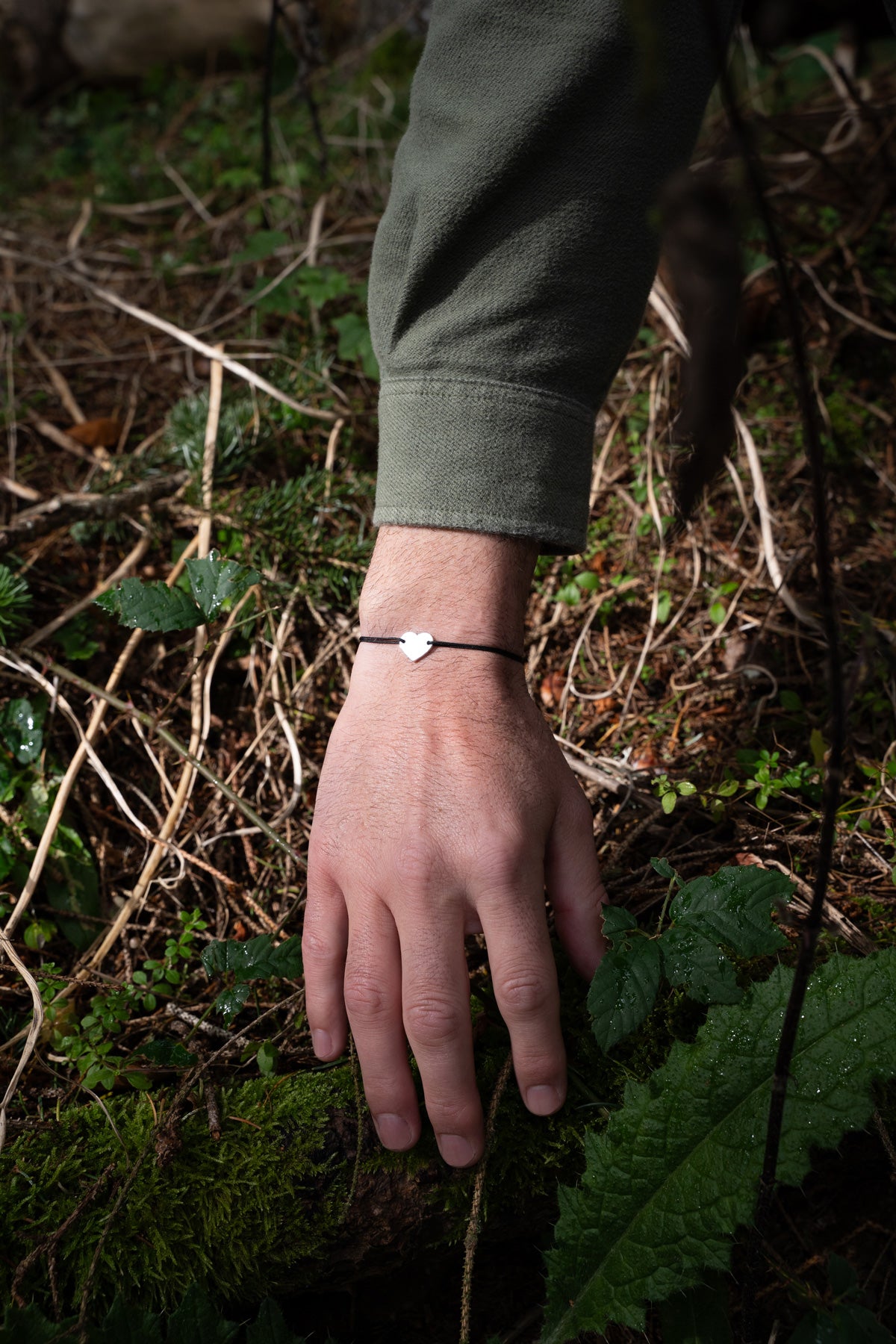 Bracelet Coeur Noir  - Noir