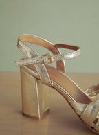 COE GOLD HEELED SANDALS PETITE MENDIGOTE