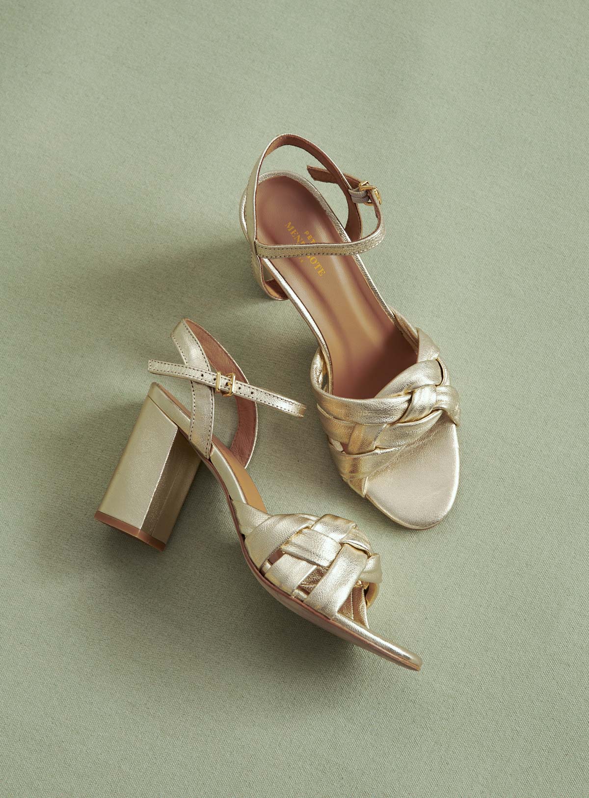 COE GOLD HEELED SANDALS PETITE MENDIGOTE