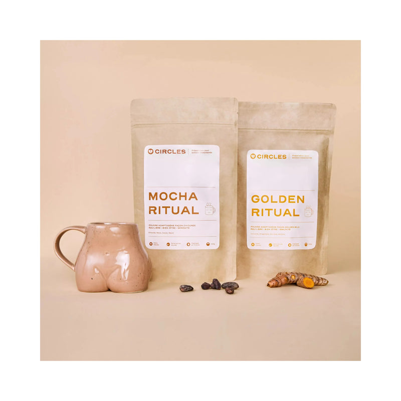 produits mocha ritual et golden ritual avec mug