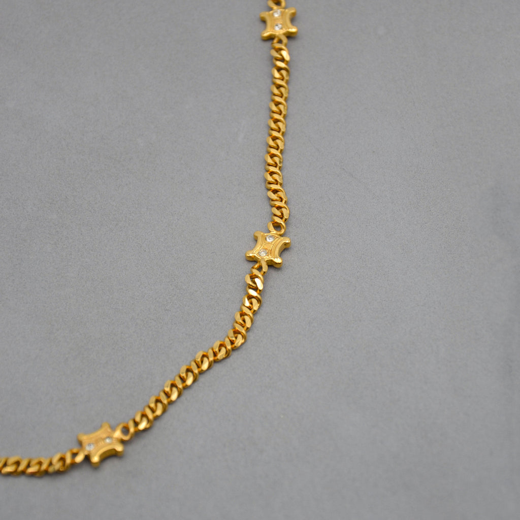 Collier Céline Plaqué Or Chaîne Triomphe