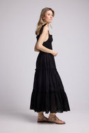 Robe Long Bretelles - Noir