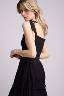 Robe Long Bretelles - Noir