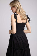 Robe Long Bretelles - Noir