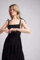 Robe Long Bretelles - Noir