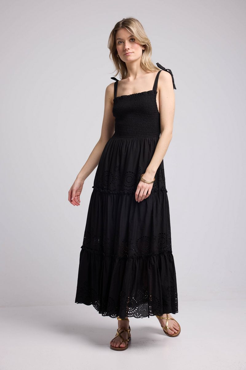 Robe Long Bretelles - Noir