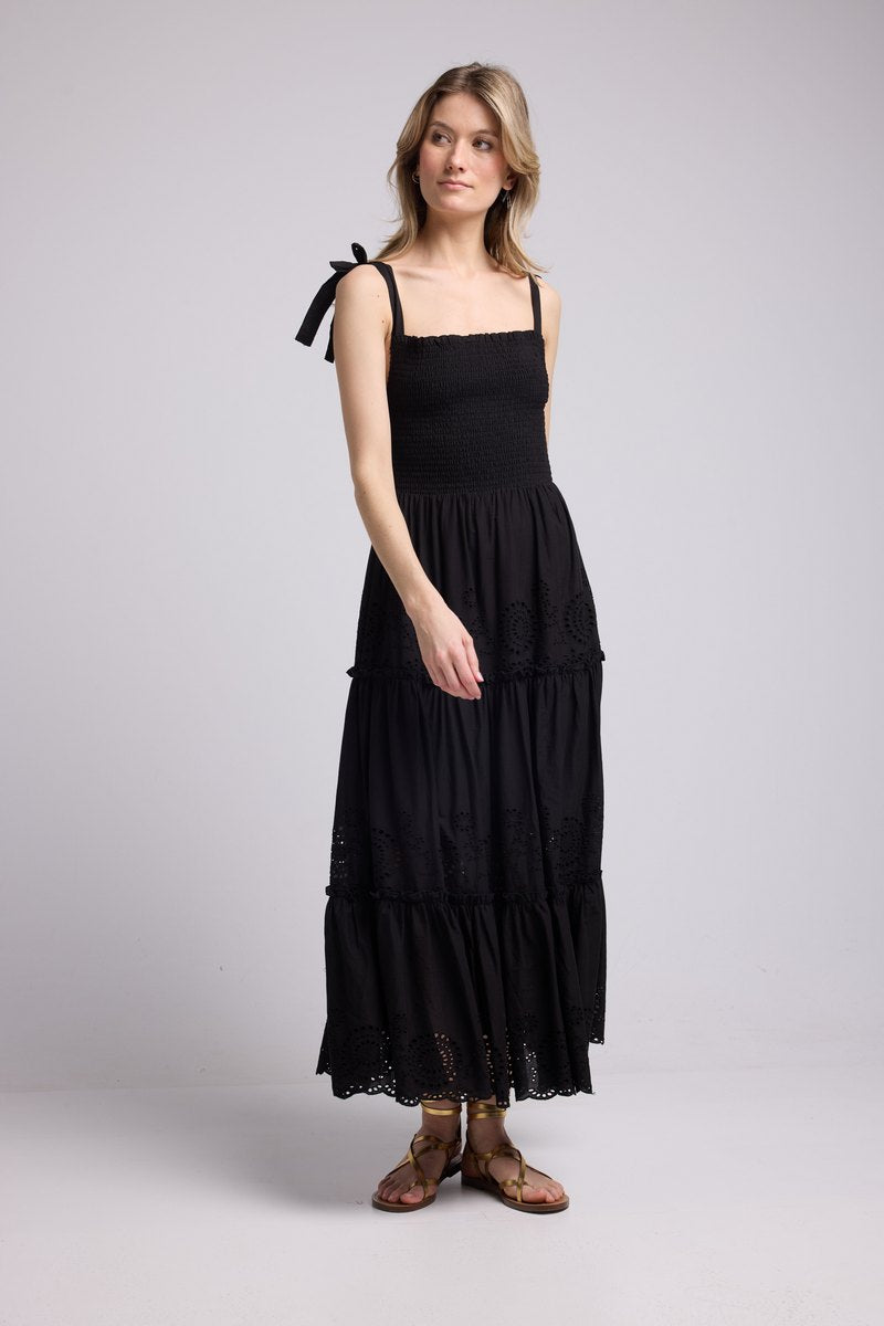 Robe Long Bretelles - Noir