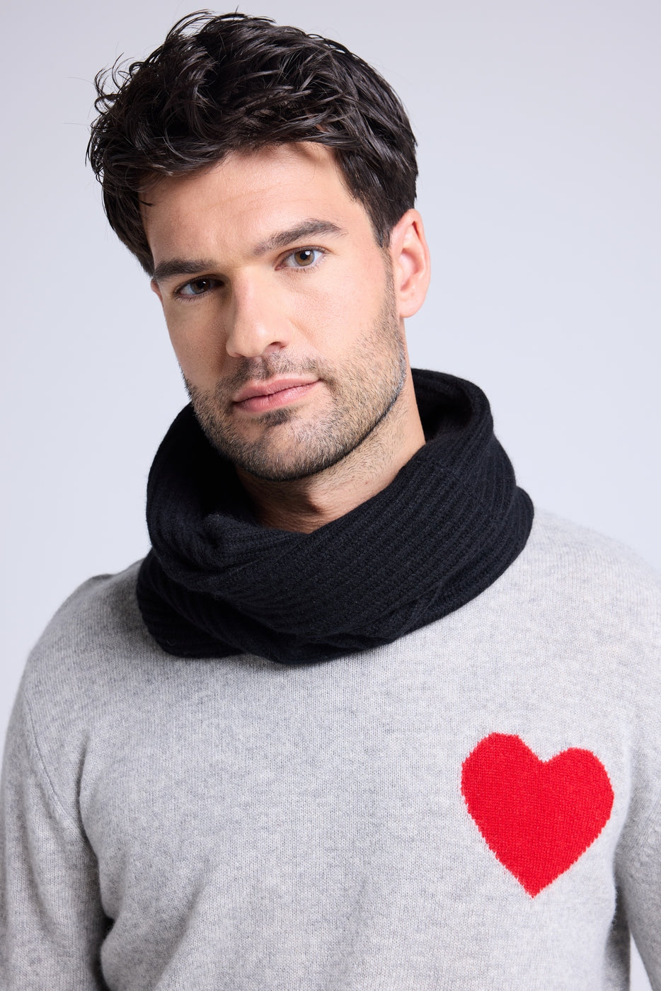 Schalkragen-Snood - Schwarz - Unisex