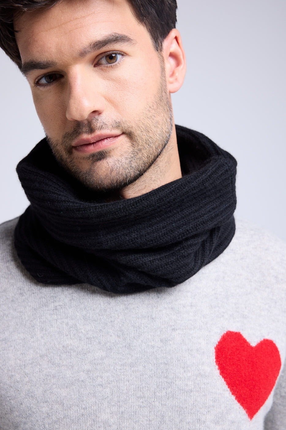 Schalkragen-Snood - Schwarz - Unisex