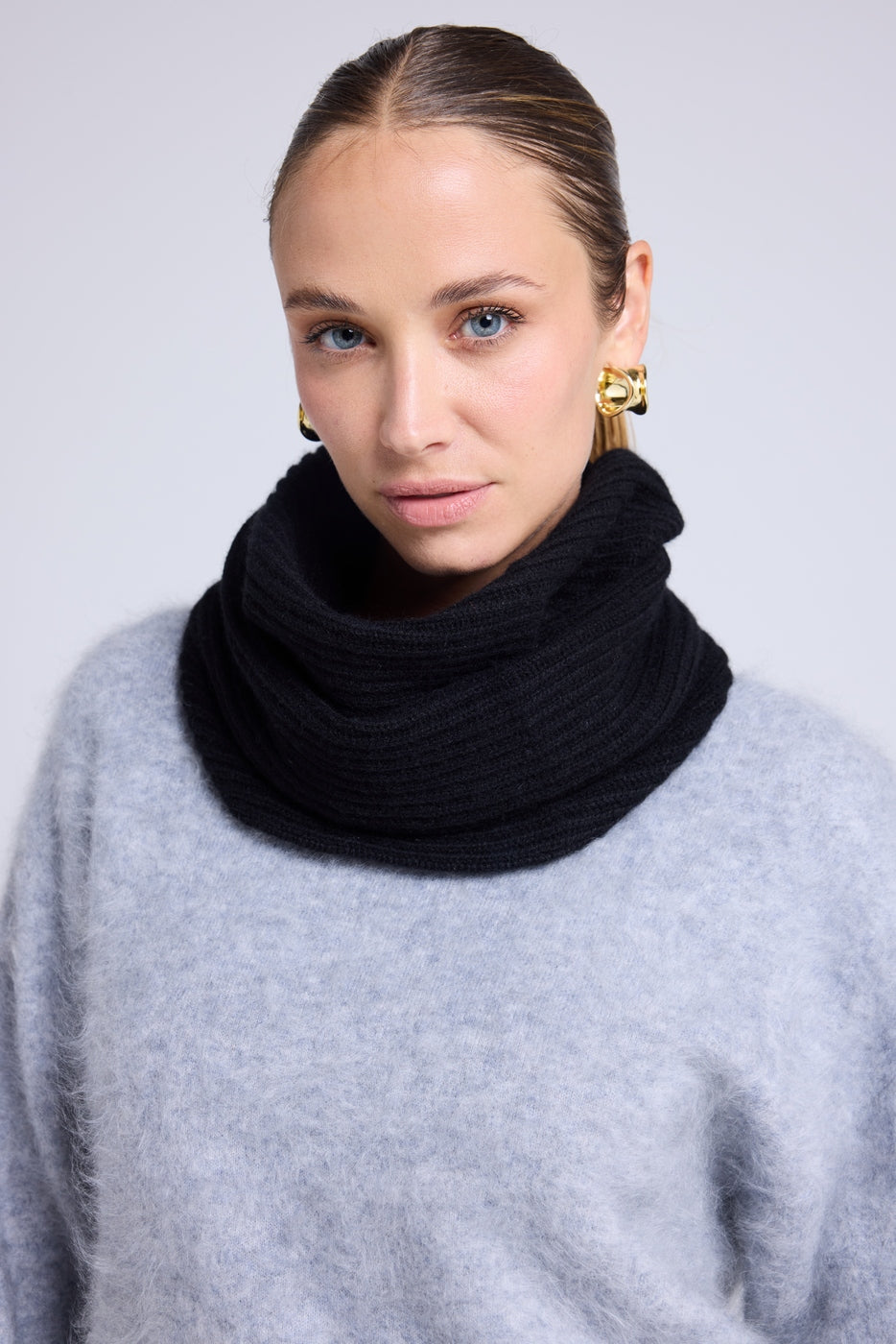 Schalkragen-Snood - Schwarz - Unisex