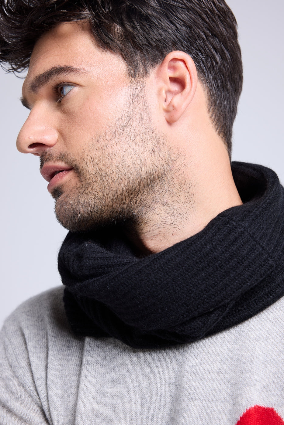 Schalkragen-Snood - Schwarz - Unisex