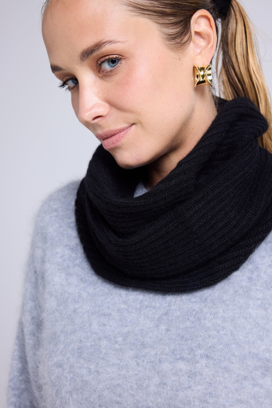 Schalkragen-Snood - Schwarz - Unisex