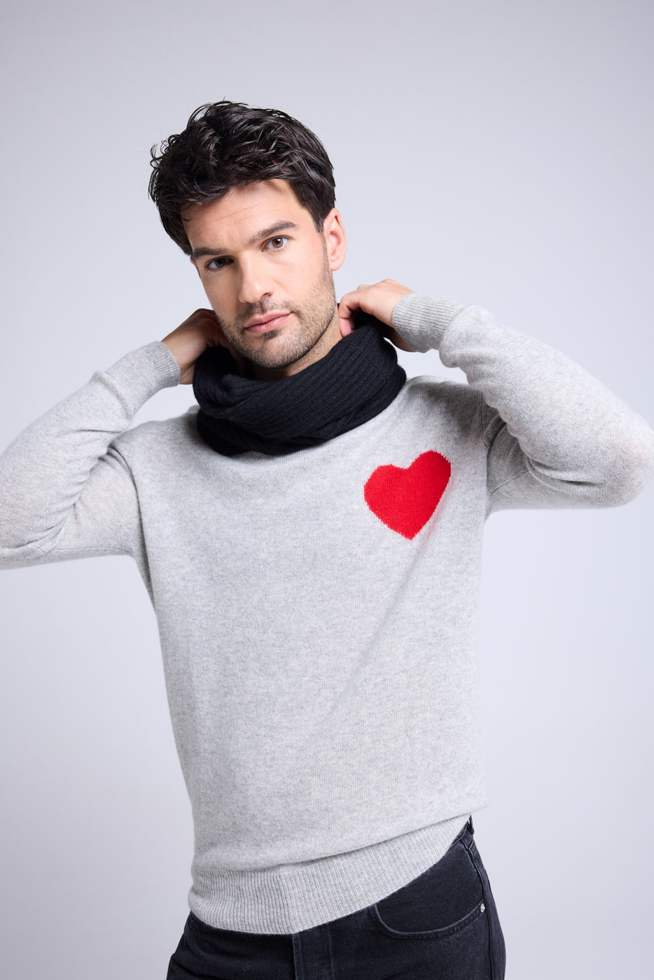 Schalkragen-Snood - Schwarz - Unisex