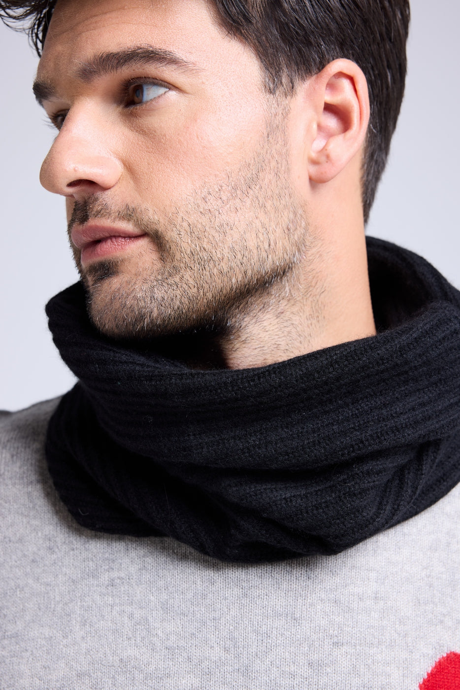 Schalkragen-Snood - Schwarz - Unisex