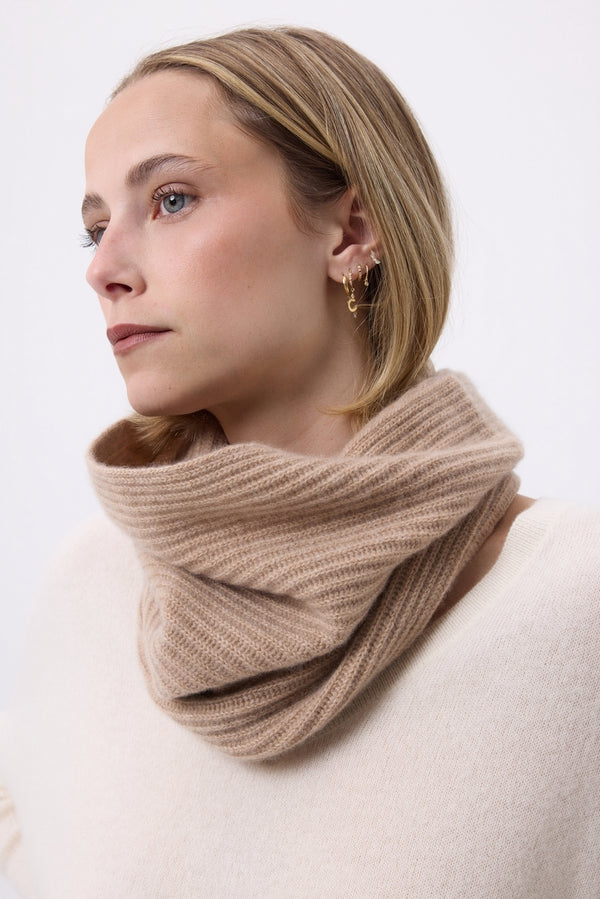 Schlauchschal Kragen – Cremeweiß Beige – Unisex
