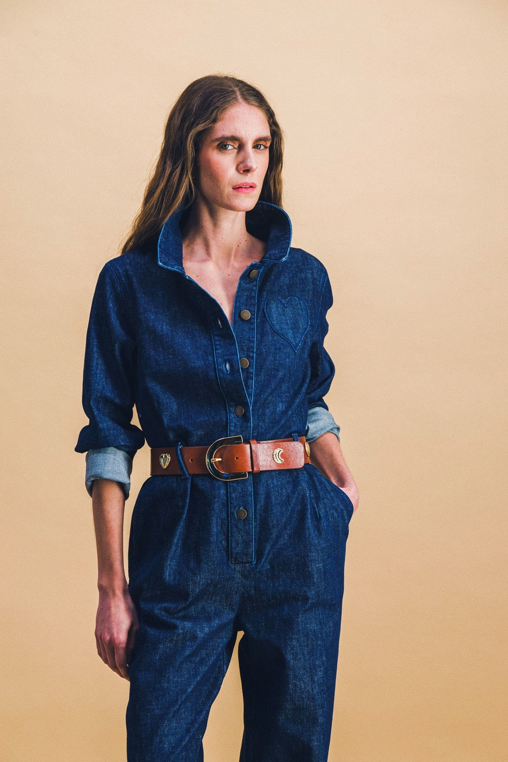 Laia Raw Denim Jumpsuit