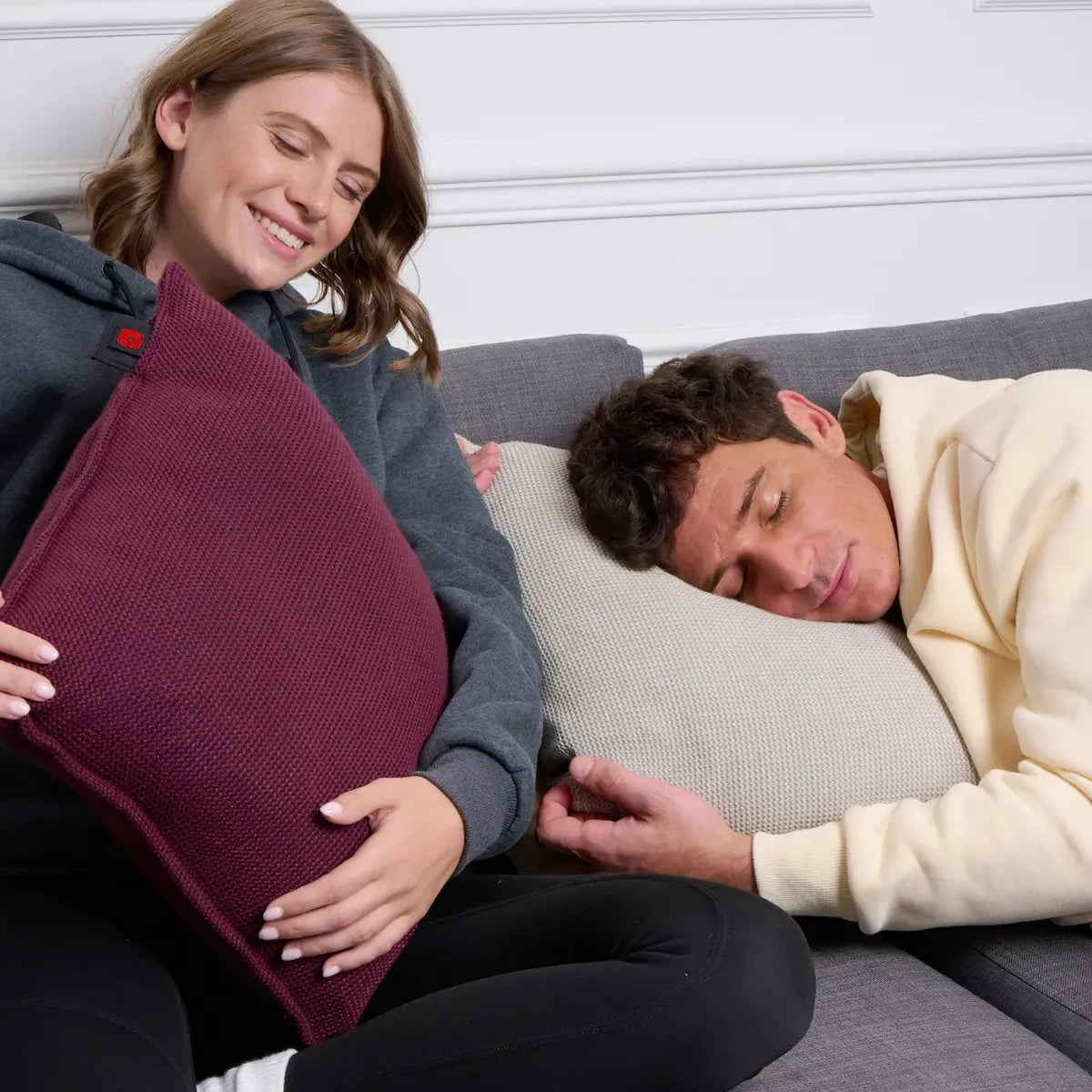 Coussin Chauffant Beige