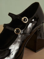 BABIES VERNIES NOIRES CONSTANCE PETITE MENDIGOTE