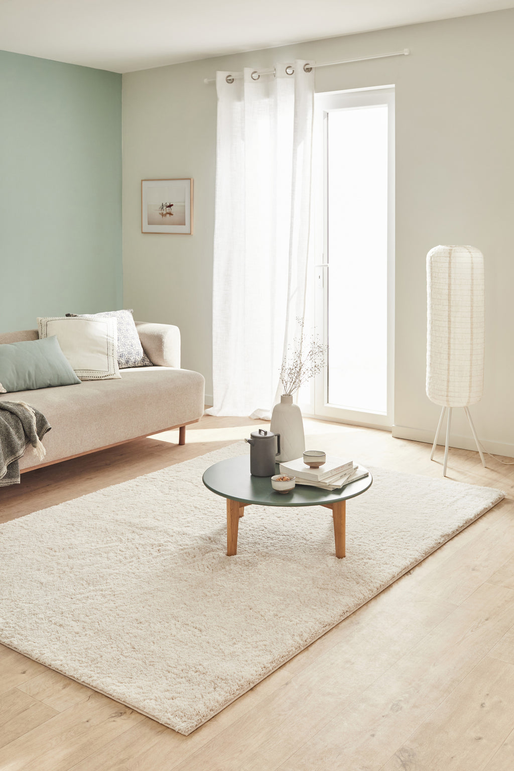 Cosy Soft Shaggy Rug 902 Plain - Cream