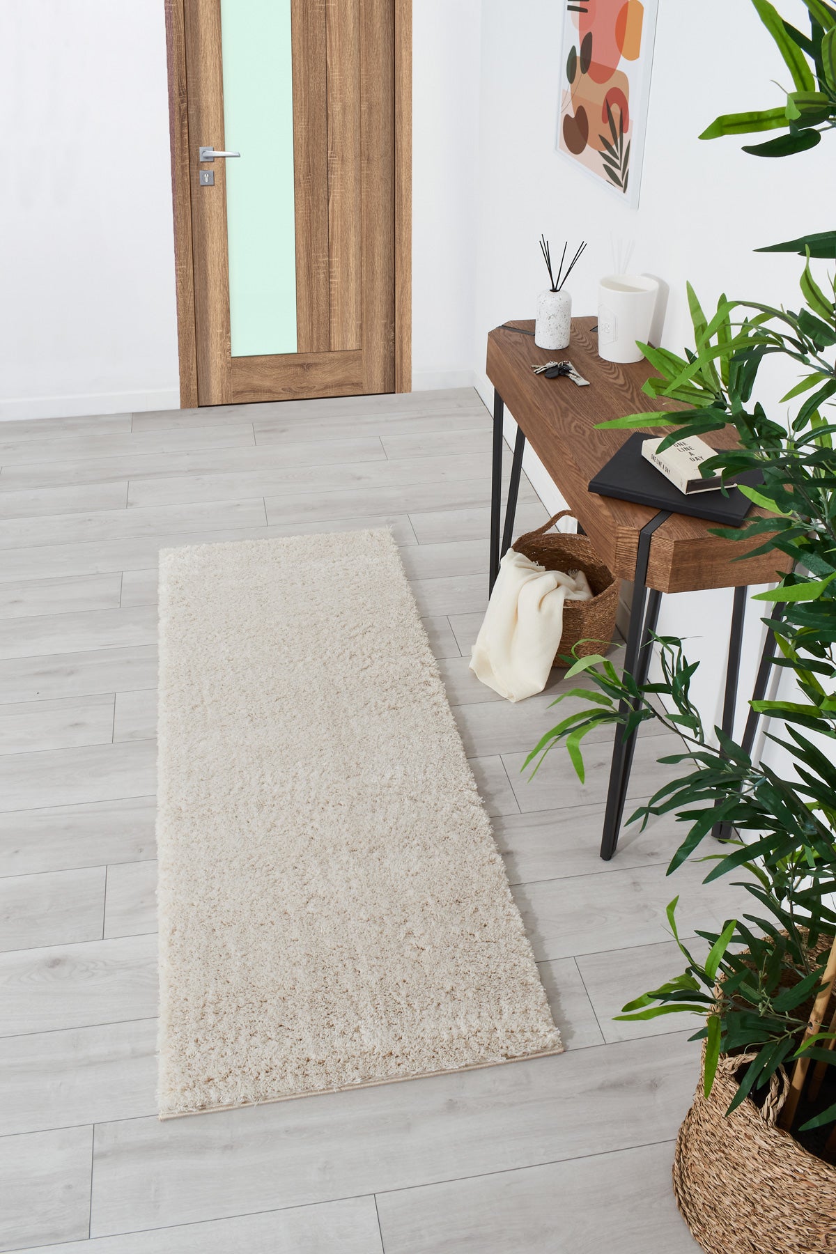 Cosy Soft Shaggy Rug 902 Plain - Cream