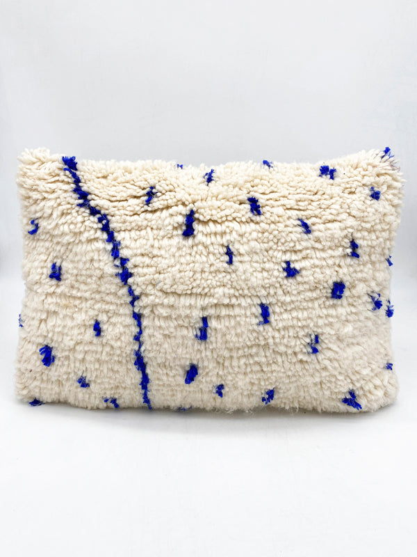 Housse De Coussin Berbère Marocain Bleu Majorelle
