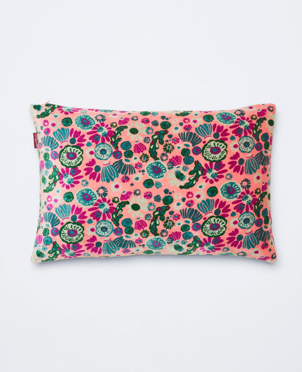 Coussin Rectangulaire Velours - Molly coral