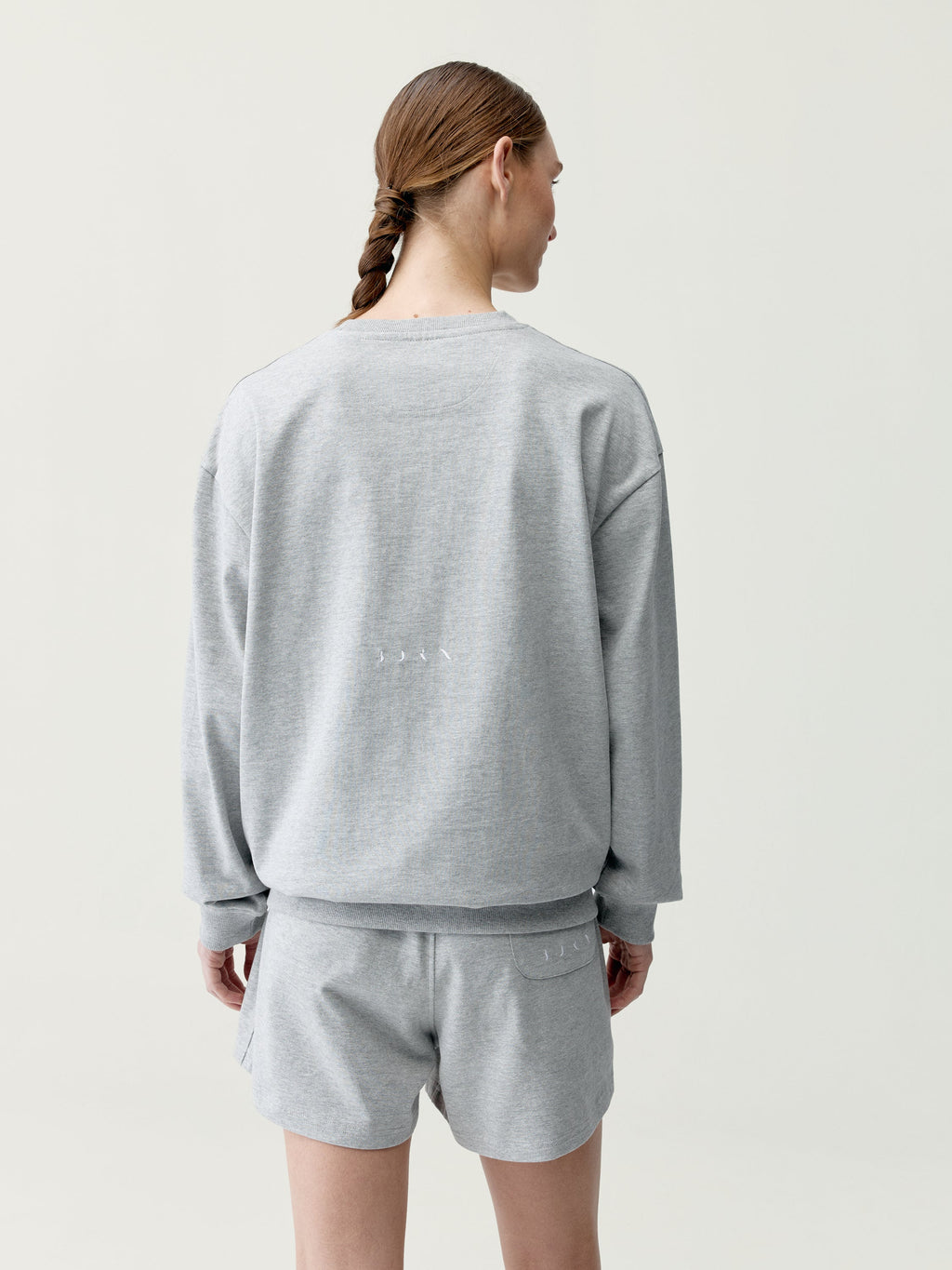 Krótka Bluza - Gris Chiné - Damska