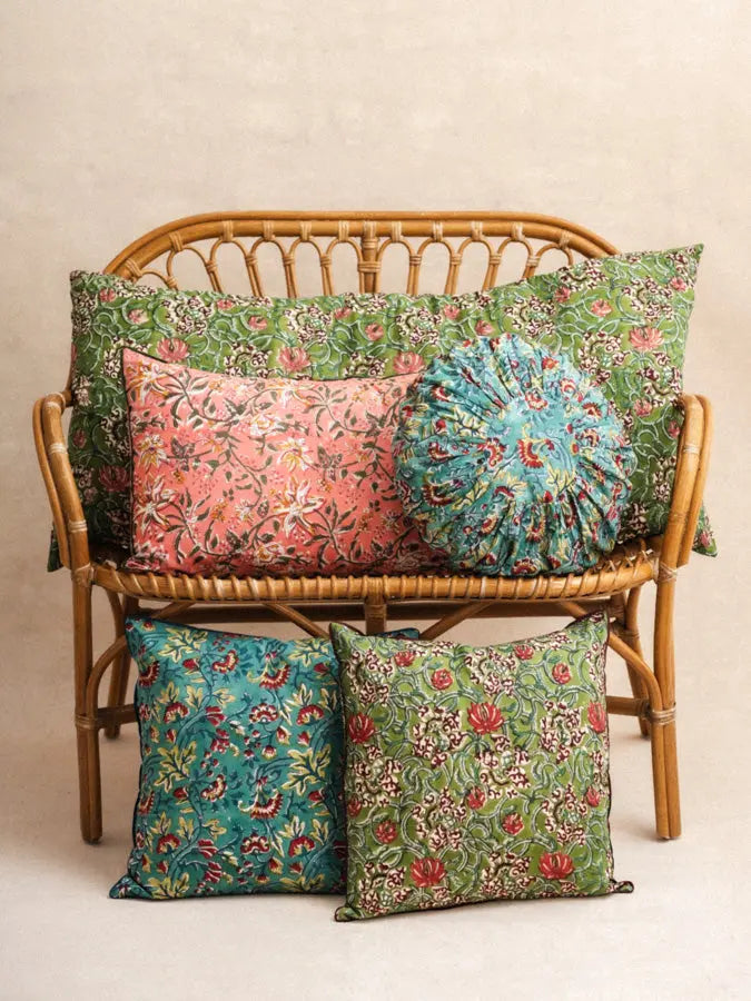 Jodhpur Bleu - Coussin Rond