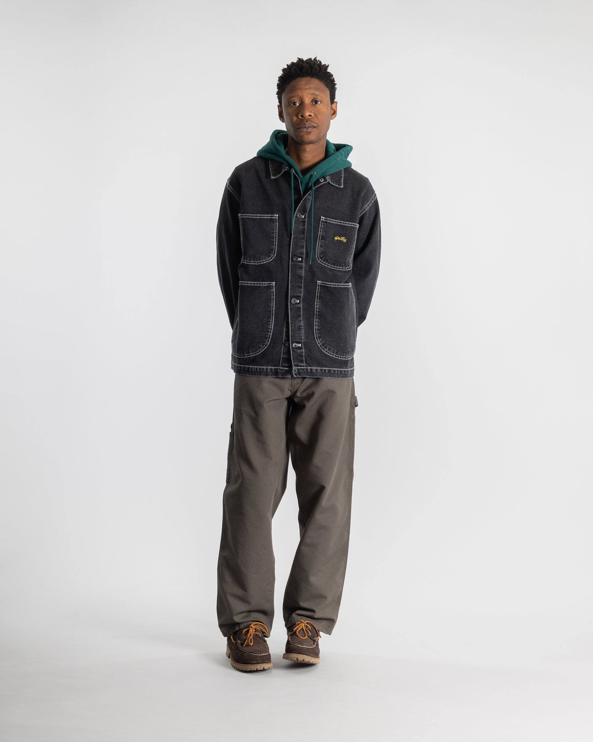 Coverall Jacket - Stonewashed Black Denim