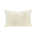 Embroidered Slub Cotton Cushion Cover - Ecru