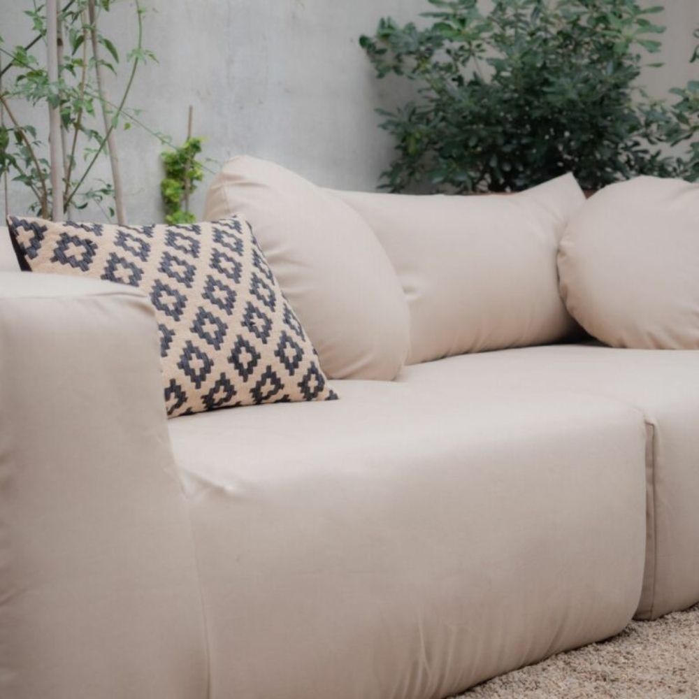 Housse De Coussin En Raphia - Naturel