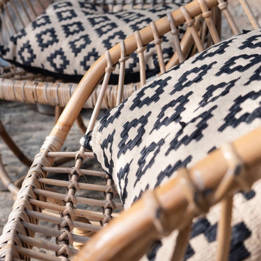Housse De Coussin En Raphia - Naturel