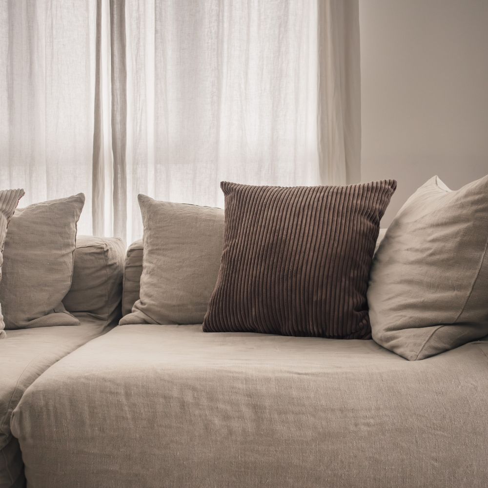 Corduroy Cushion Cover - Grey