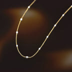 Collier "Amada Blanc" Or Jaune 375/1000