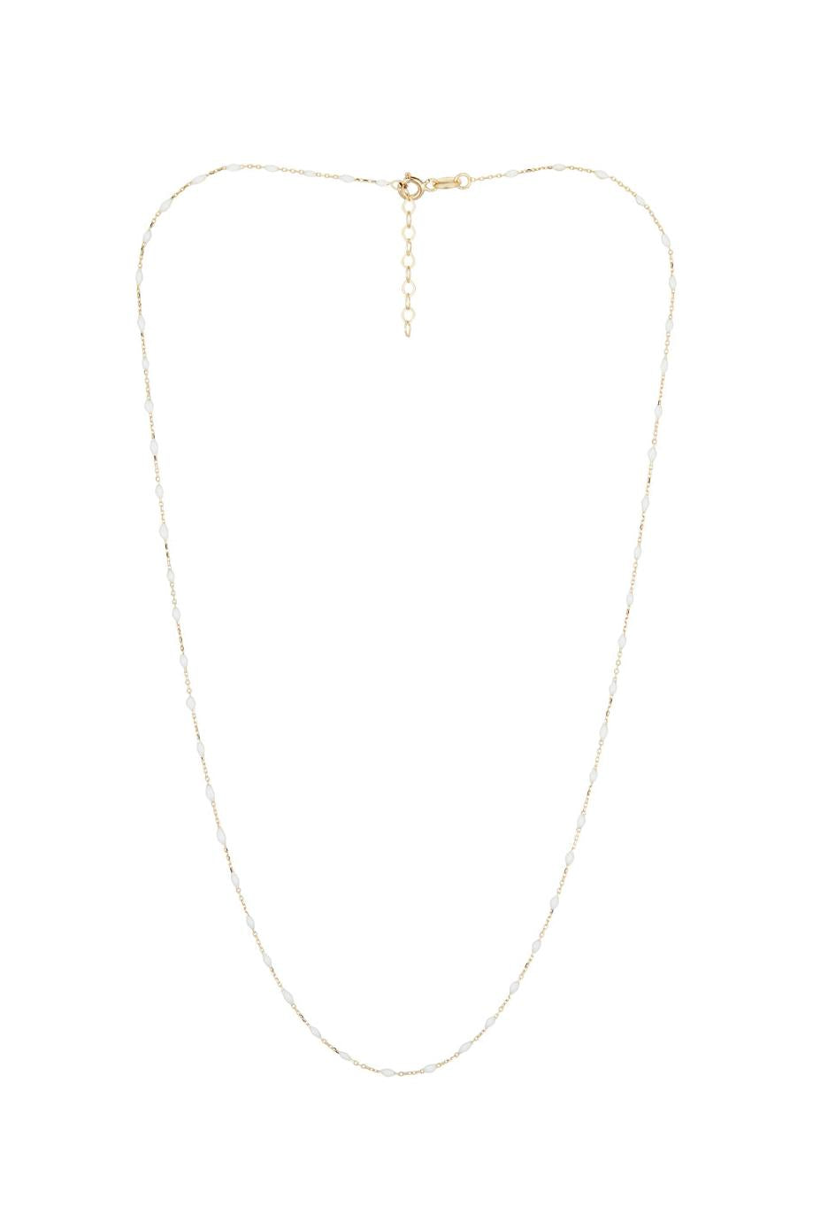 Collier "Amada Blanc" Or Jaune 375/1000