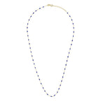 Collier "Amada Bleu" Or Jaune 375/1000